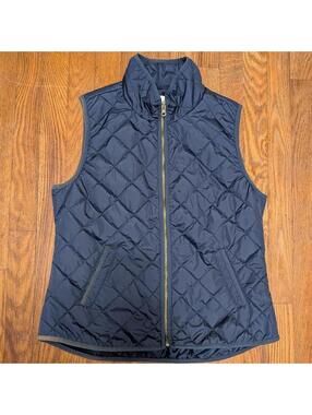 Old Navy Quilted Navy Blue Vest, Size Medium